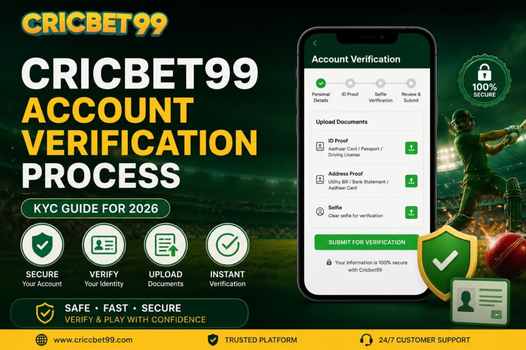Cricbet99 Account Verification Process KYC Guide 2026 for secure account access and faster withdrawals