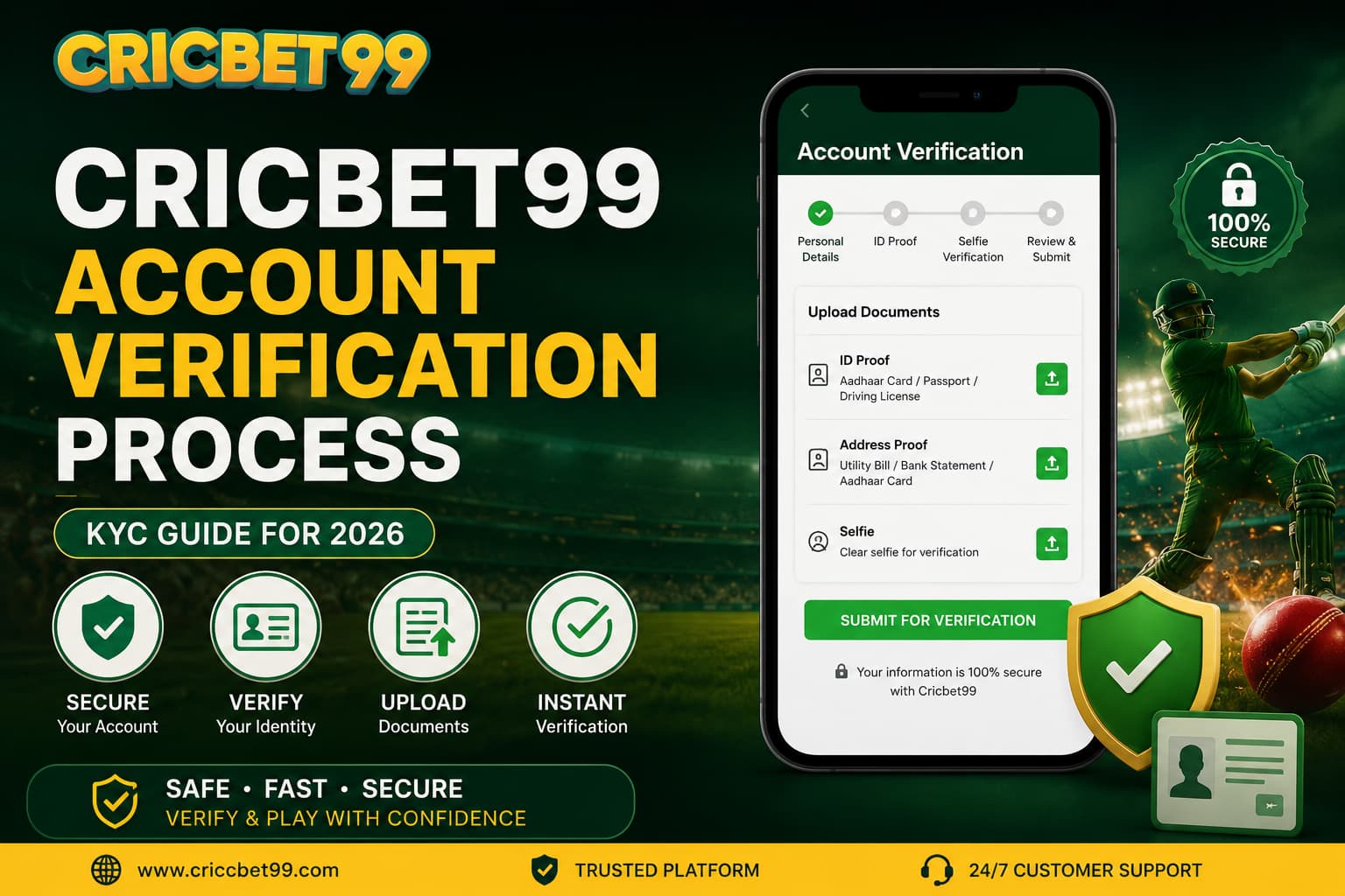 Cricbet99 Account Verification Process KYC Guide 2026 for secure account access and faster withdrawals