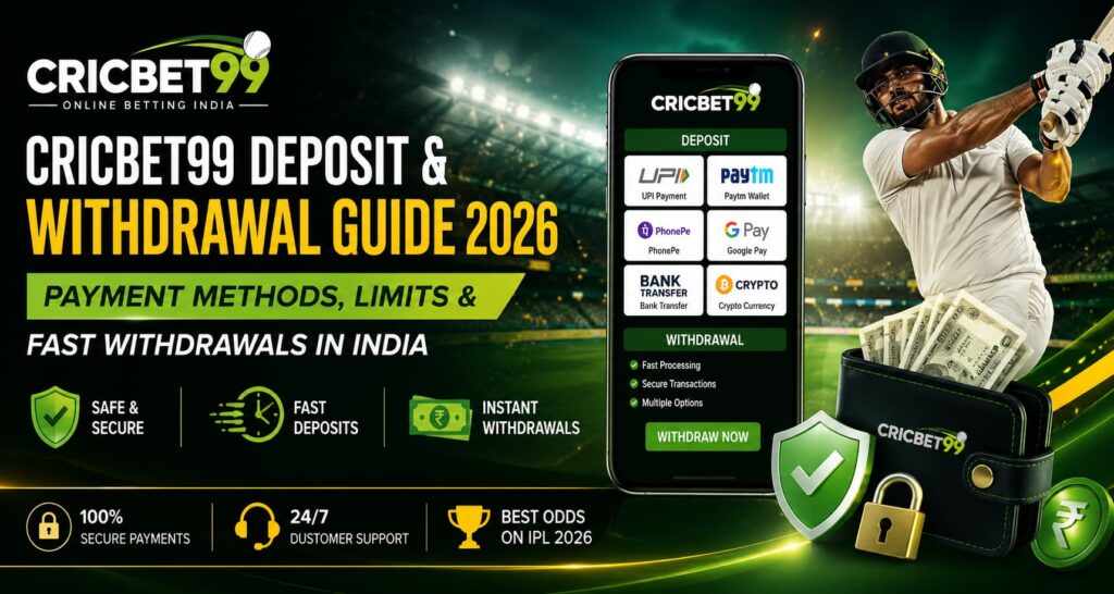 Cricbet99 deposit and withdrawal guide 2026 for Indian IPL betting users