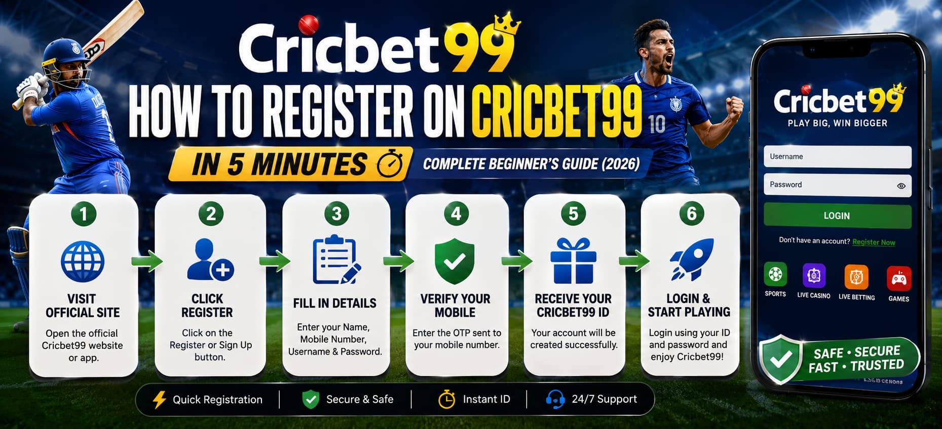 Cricbet99 in 5minutes
