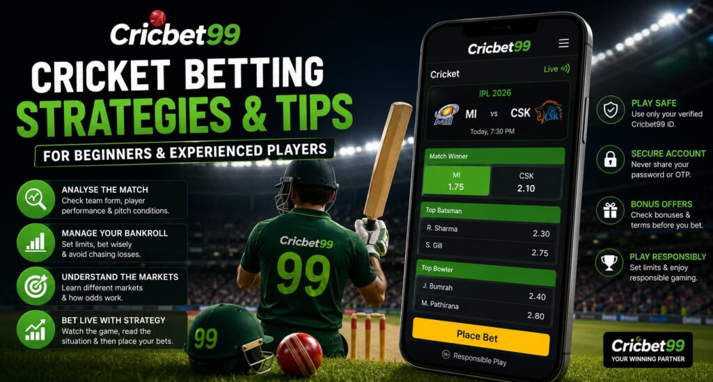 Cricbet99 Cricket Betting Strategies & Tips for Beginners and Experienced Players