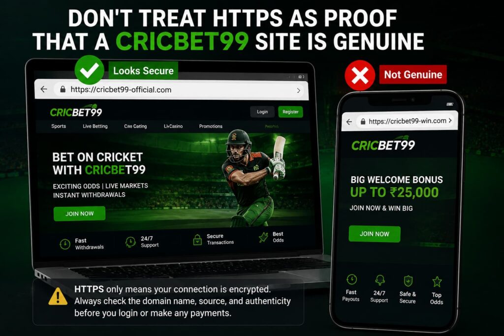 Don't Treat HTTPS as Proof That a Cricbet99 Site Is Genuine