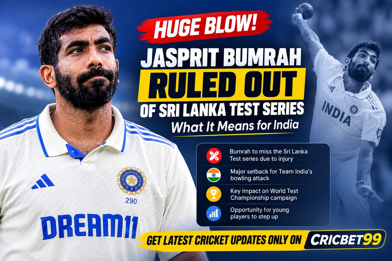 Jasprit Bumarah Cricbet99