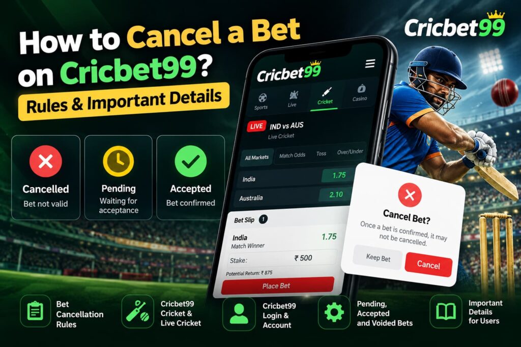 Cricbet99 Cancel a bet on Cricbet99
