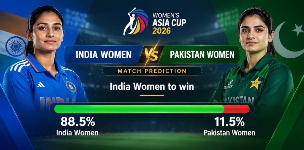 India Women vs Pakistan Women Live Prediction