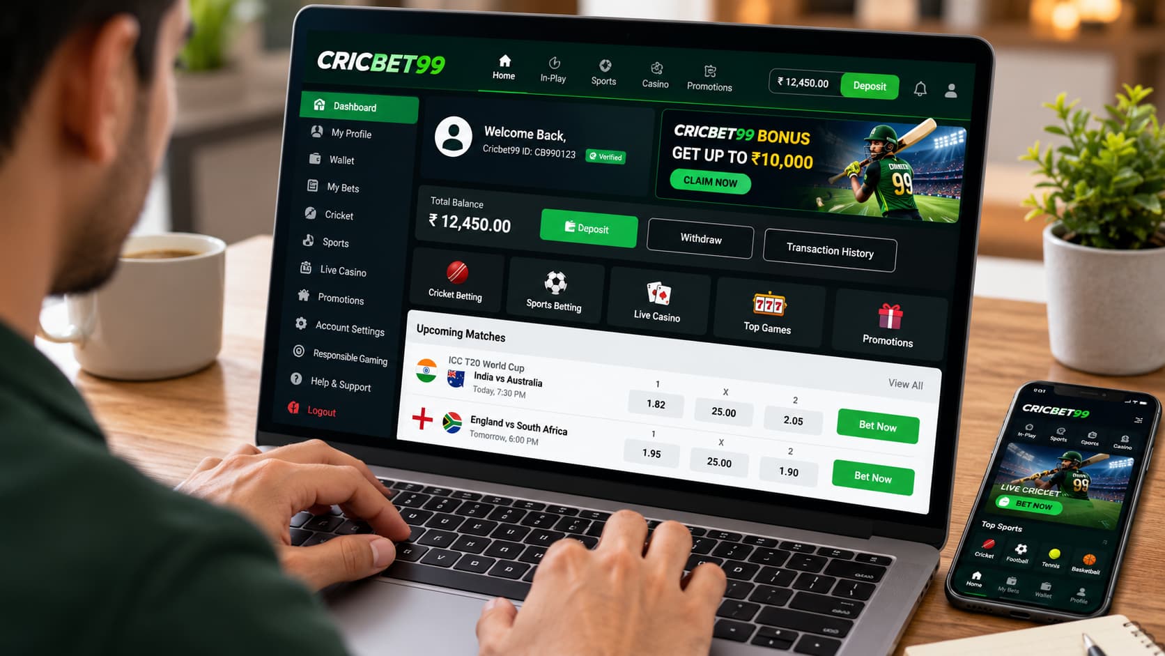 Cricbet99 Betting Dashboard Workspace