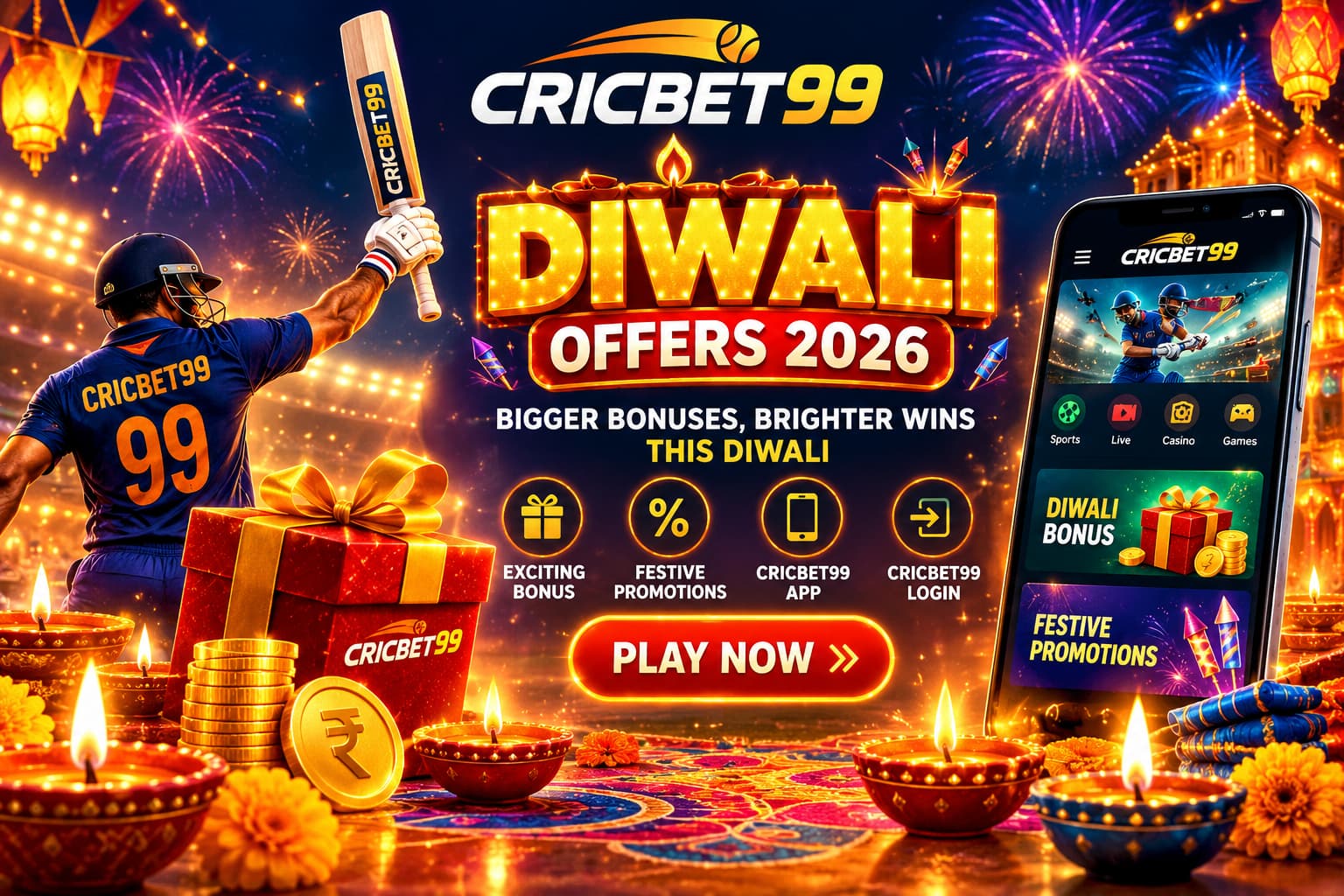 Diwali Cricket Cricbet99 Celebration